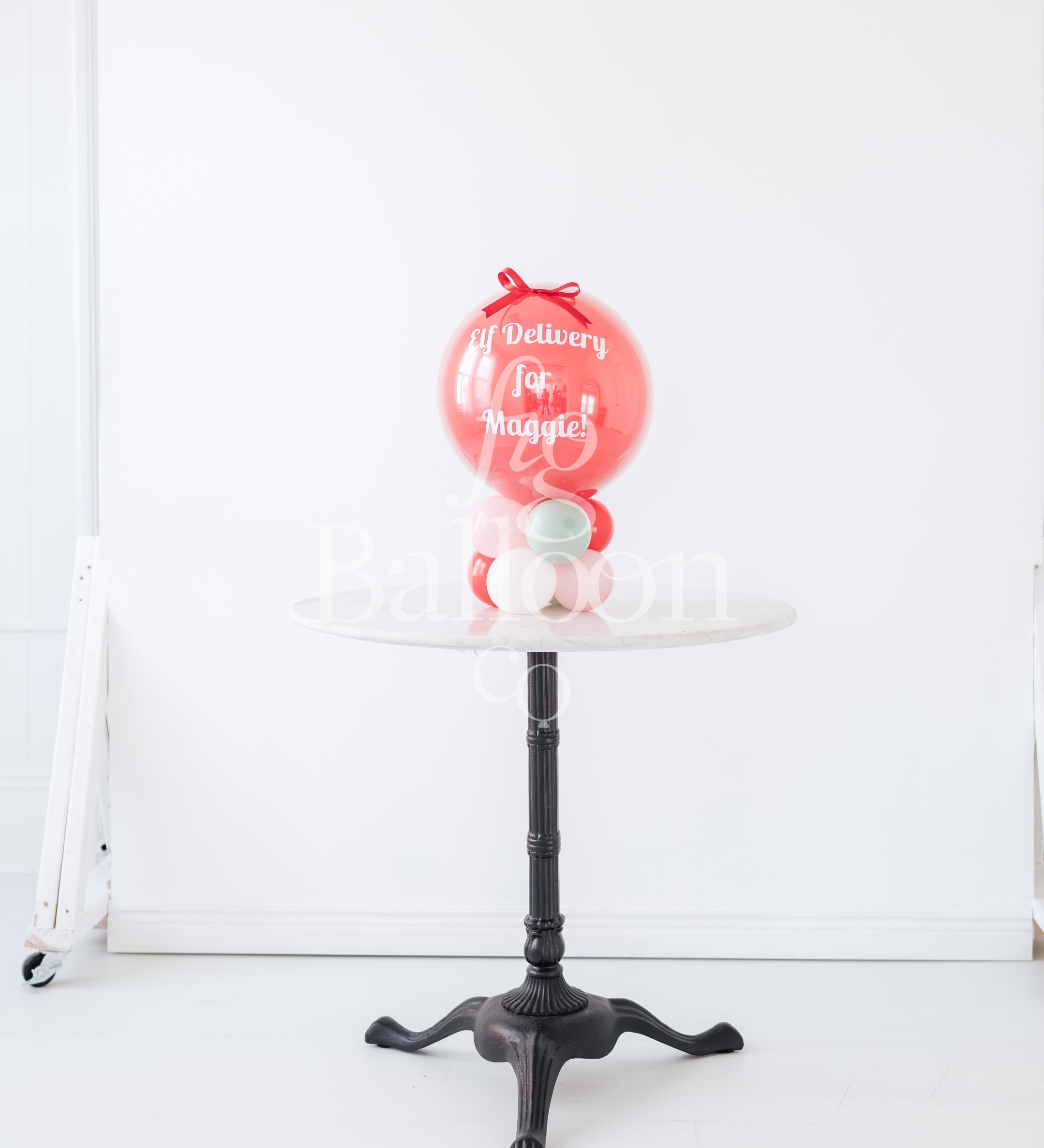 Customizable Elf Delivery Tabletop Balloon Stack