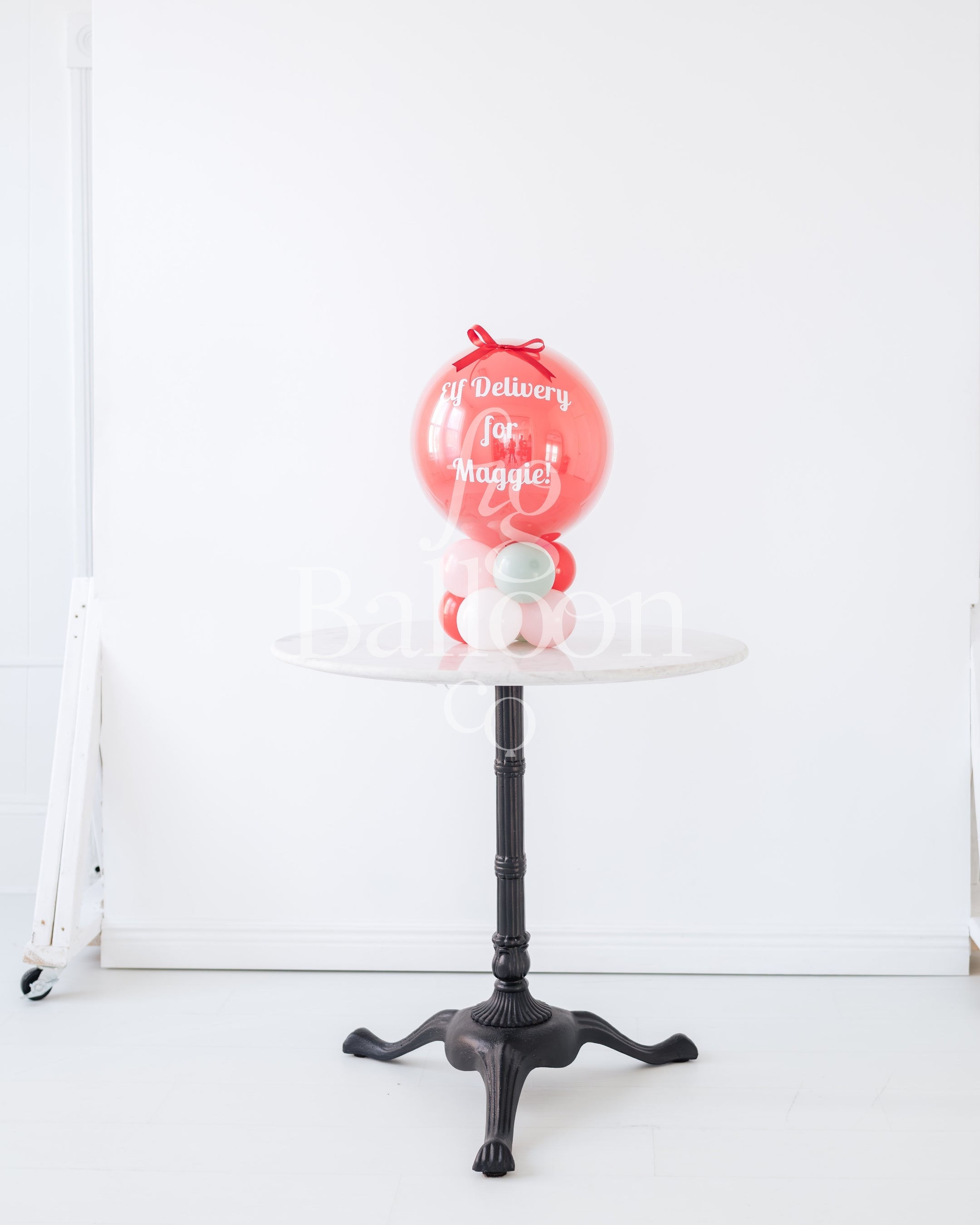 Customizable Elf Delivery Tabletop Balloon Stack