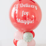 Customizable Elf Delivery Tabletop Balloon Stack