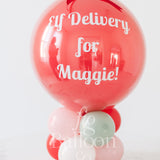 Customizable Elf Delivery Tabletop Balloon Stack