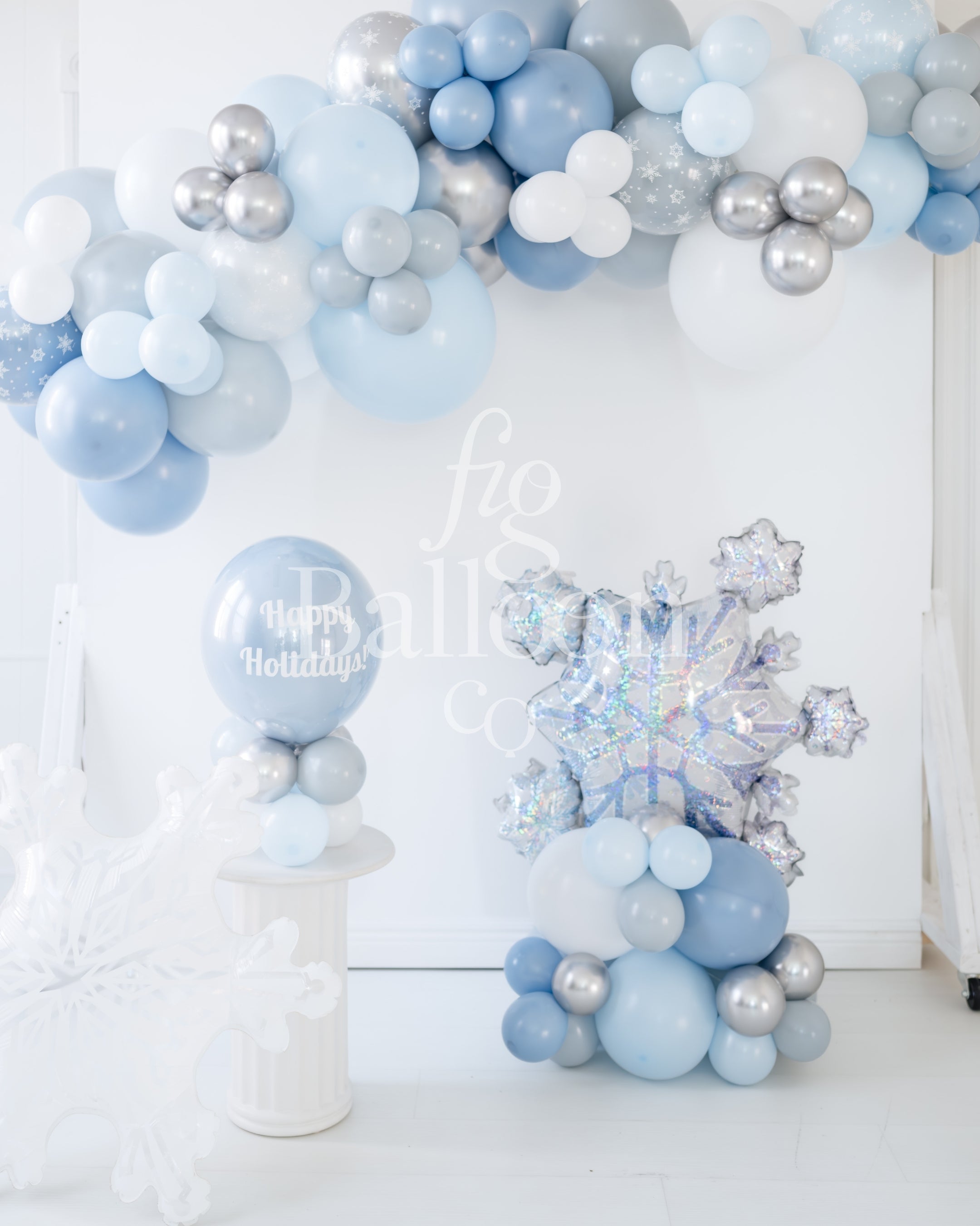Customizable Winter Wonderland Tabletop Balloon Stack