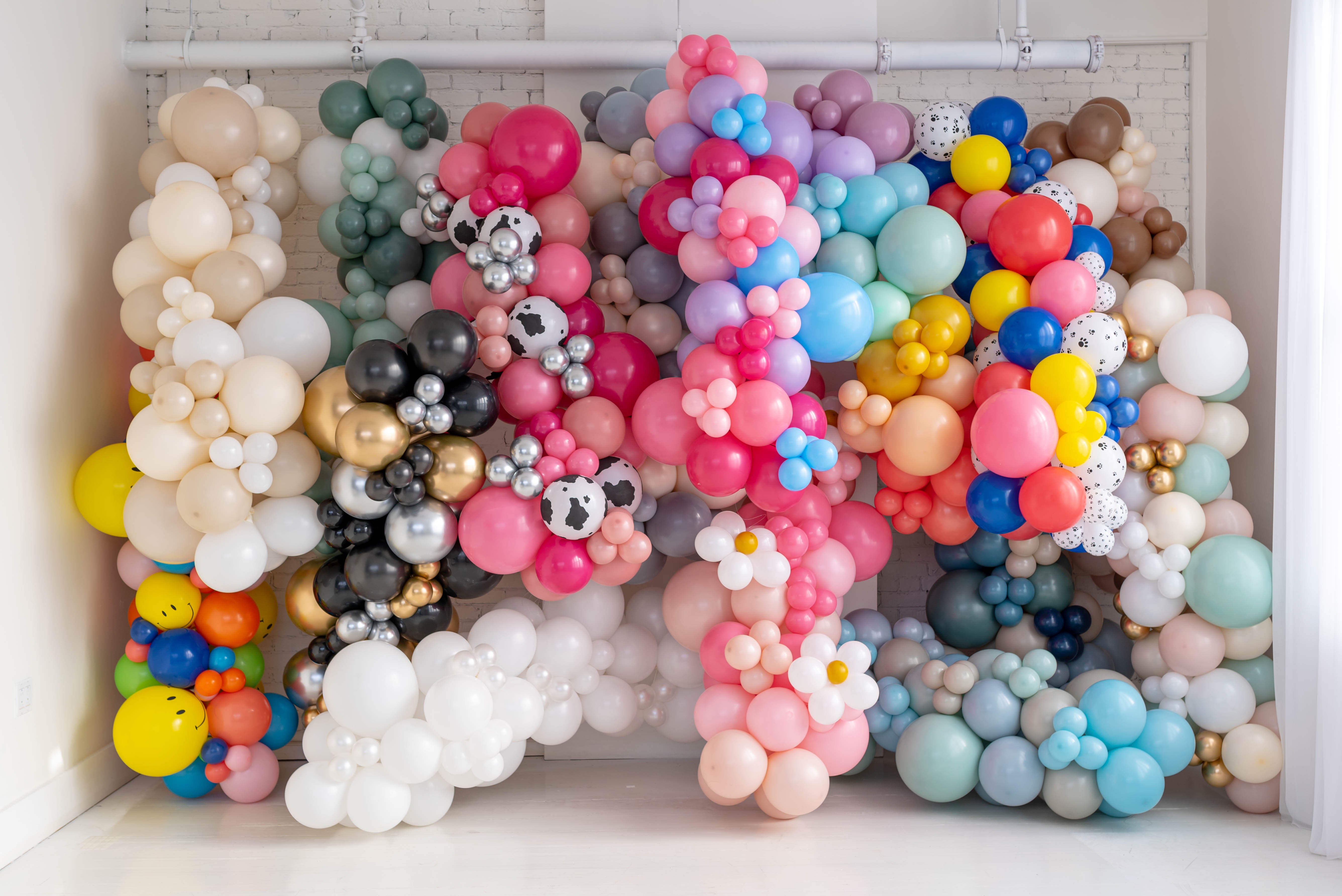 Fig Balloon Co balloon garlands in multiple color themes 