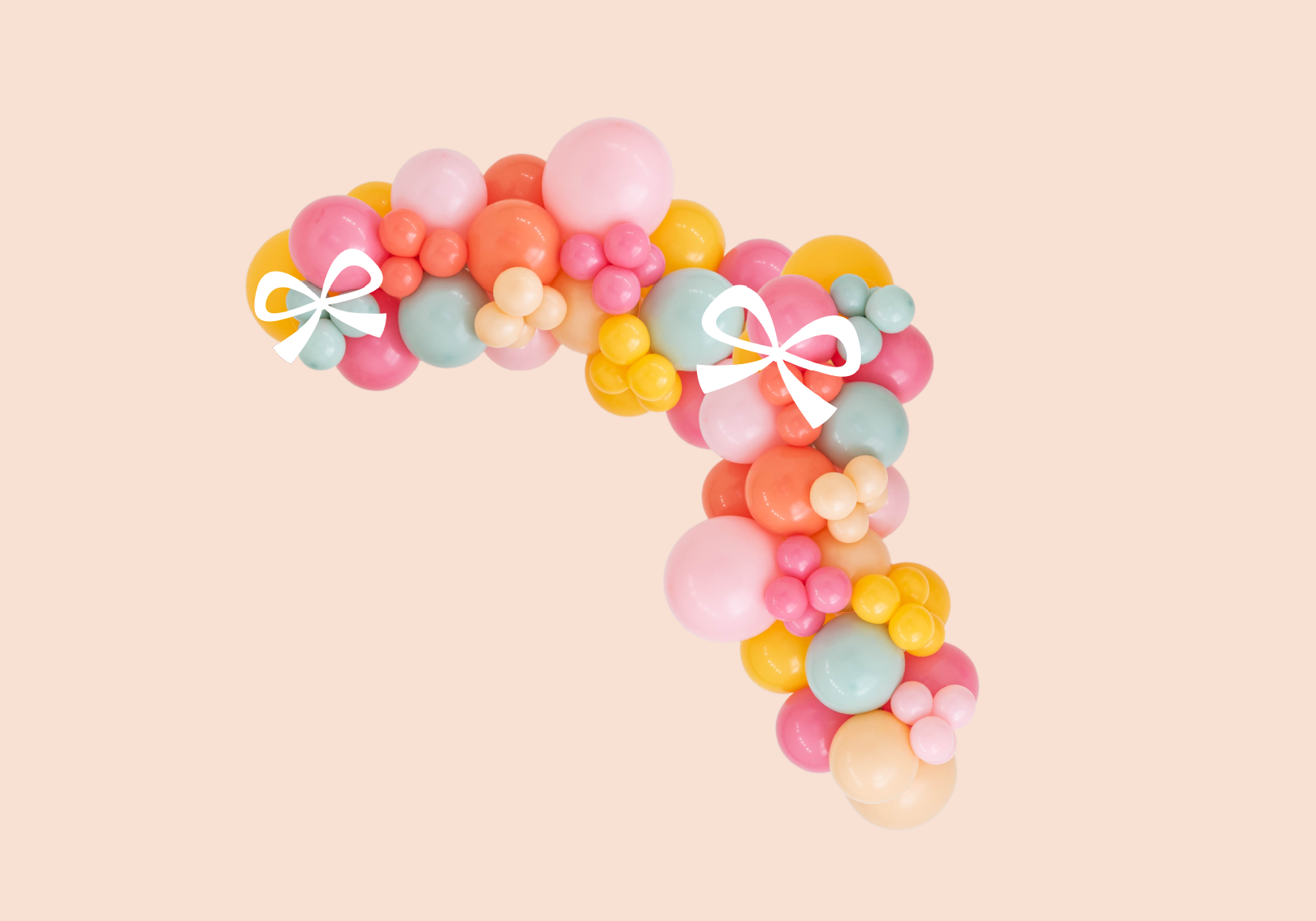 Fig Balloon Co half arch shaped balloon garland