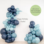 Fig Balloon Co Arch Backdrop with Balloon Garland with message