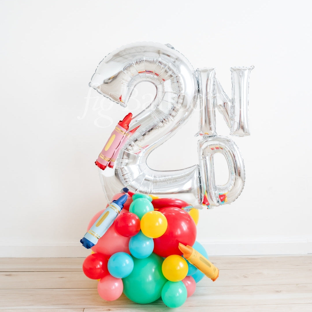 Fig Balloon Grade Level Back to School Number Stack