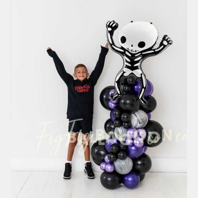 Skeleton Halloween Balloon Column