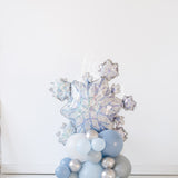 Iridescent Snowflake Balloon Stack