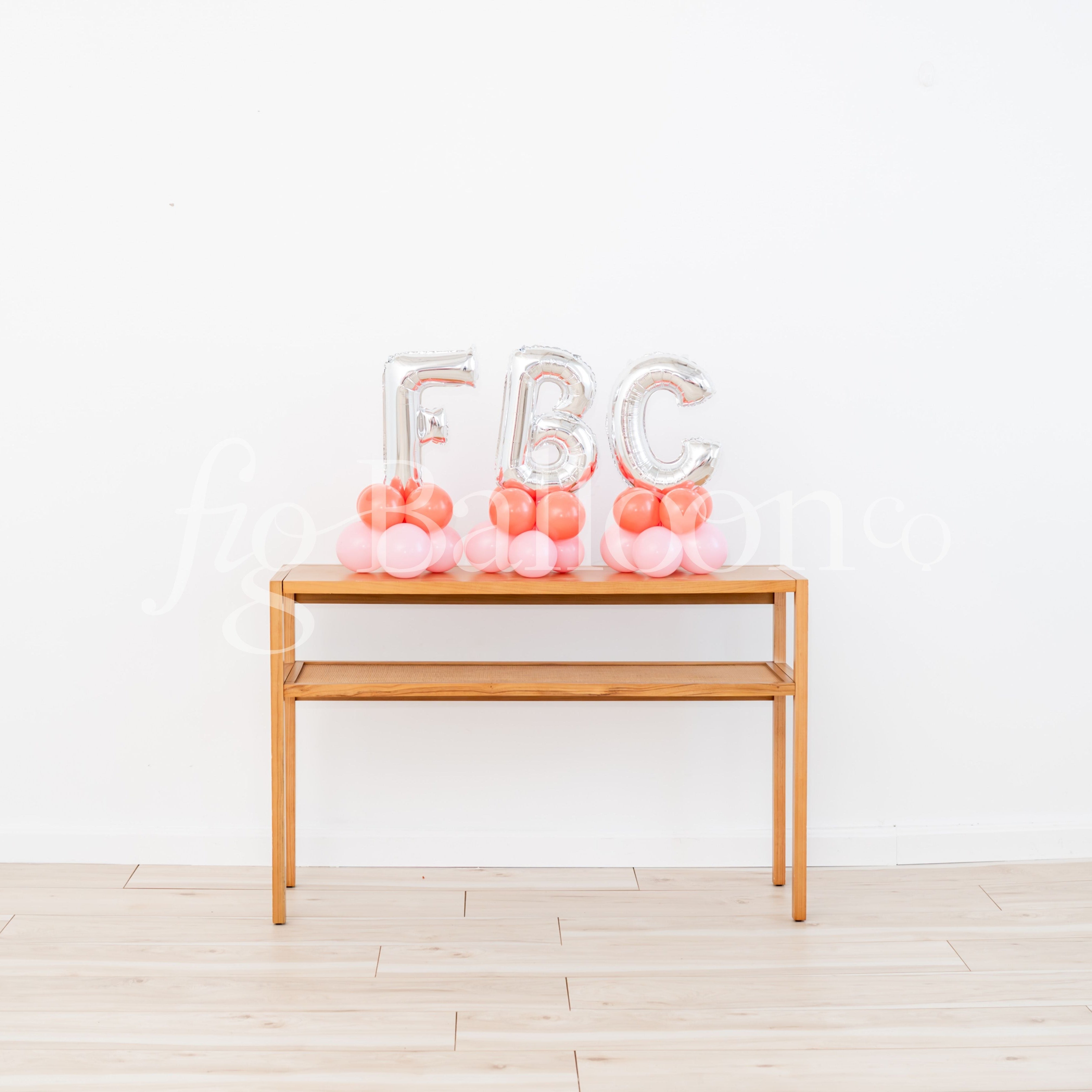 Letter Tabletop Stack Balloons FBC