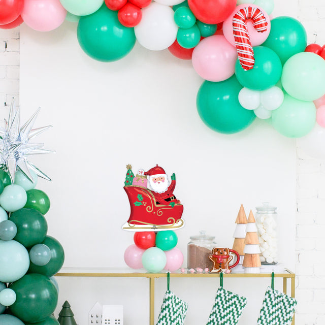 Holiday Santa Sleigh Centerpiece