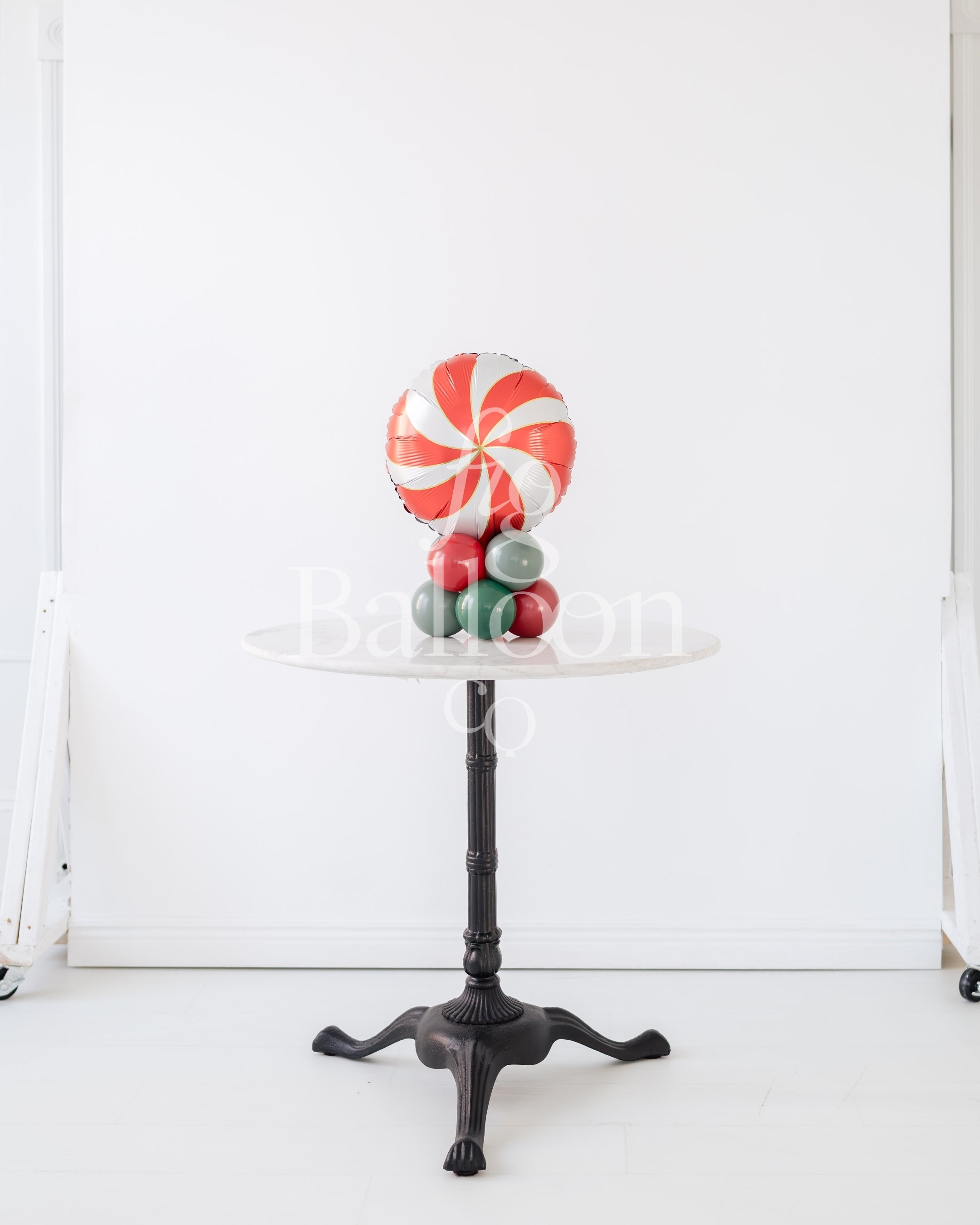 Peppermint Twist Tabletop Balloon Stack
