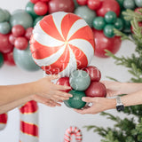 Peppermint Twist Tabletop Balloon Stack