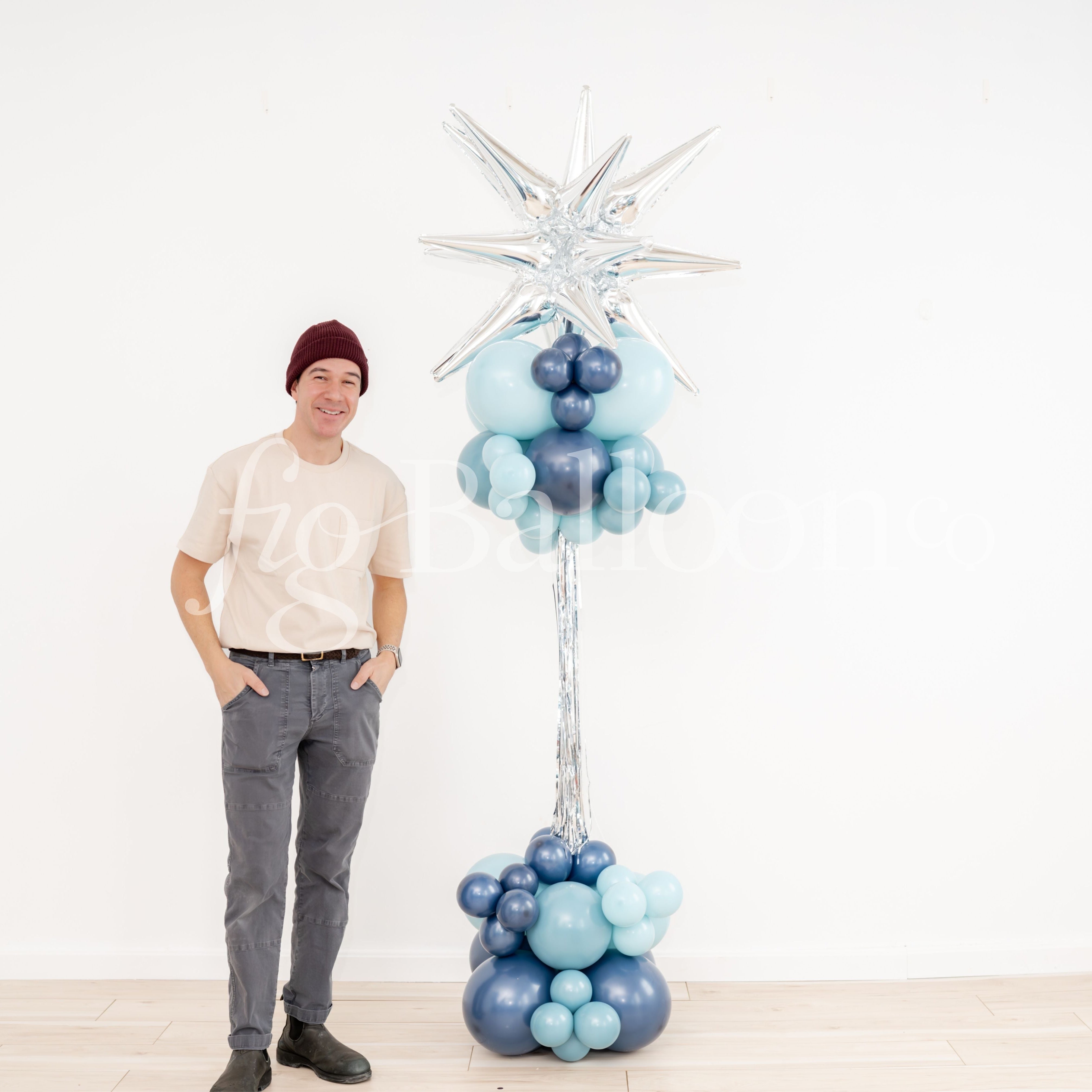 Starburst Party Pole Silver