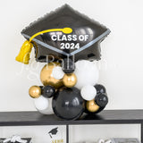 Customizable Grad Cap Balloon Stack