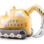 construction truck birthday balloon yellow