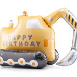 construction truck birthday balloon yellow