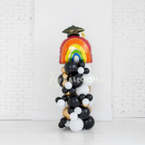 Graduation Rainbow Balloon Column