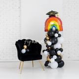 Graduation Rainbow Balloon Column